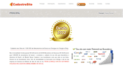 Desktop Screenshot of cadastresite.com.br